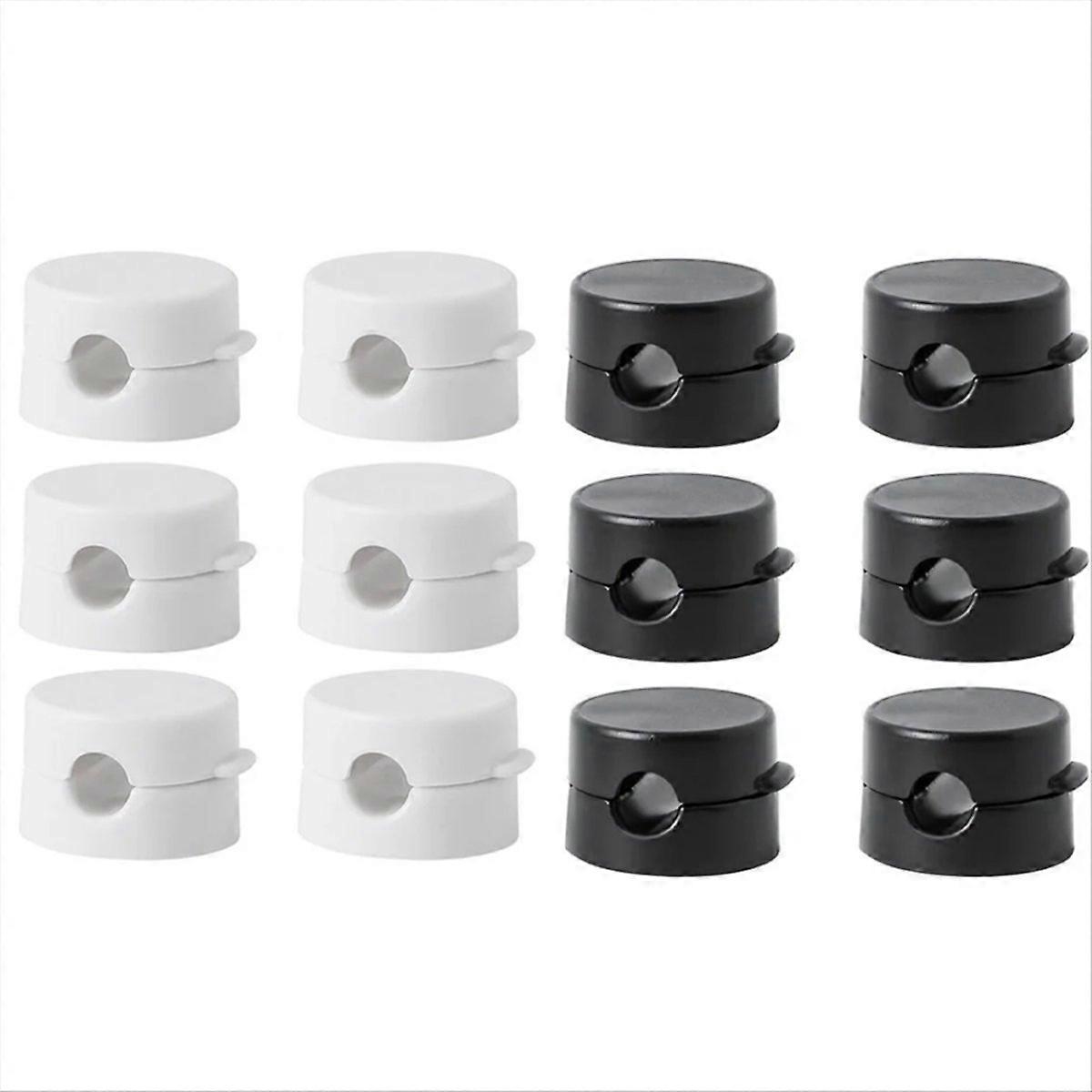 12pcs Magnetic Cable Clip Adjustable Rotatable Cord Holder Under