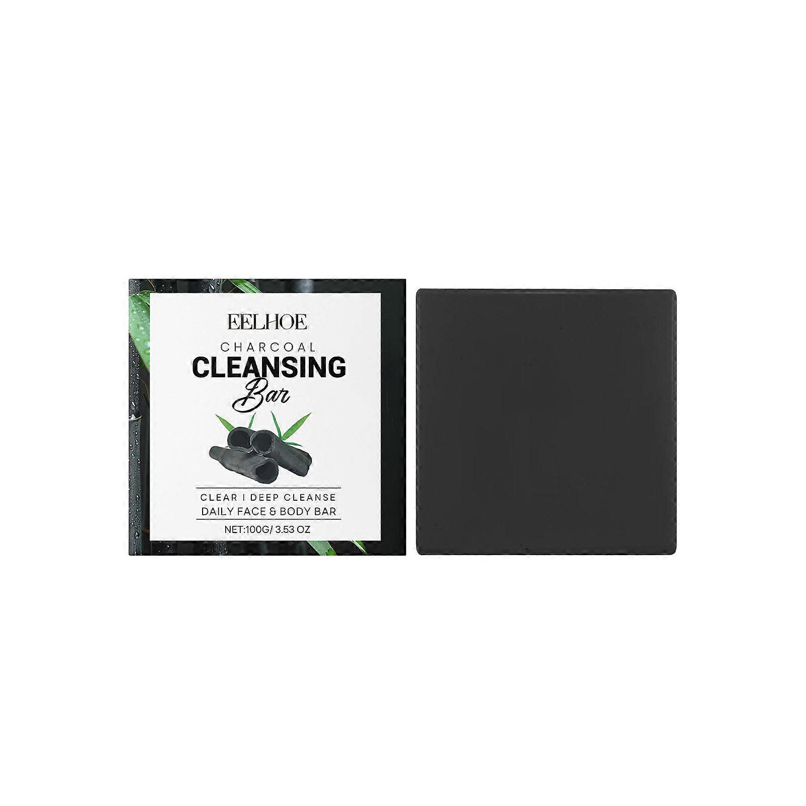 Activated Charcoal Soap, Natural Black Bar Soap for Face & Body, Exfoliating Charcoal Bar Soap Deep Cleansing for Men/women, 100g
