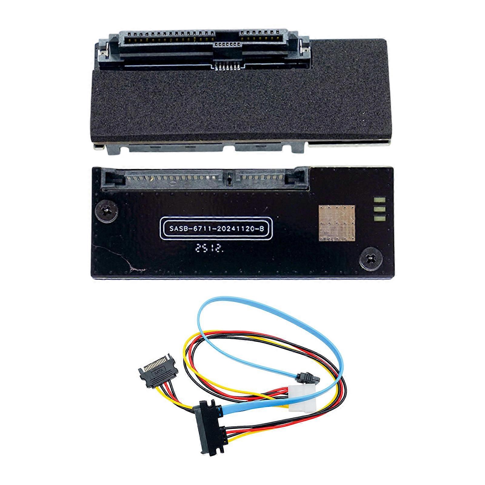 Toolless Install 29Pin to 7+15 22Pin SATAs SASs Hard Drive Converters Adapters Card ABS Construction for Multiple Devices Multicolor