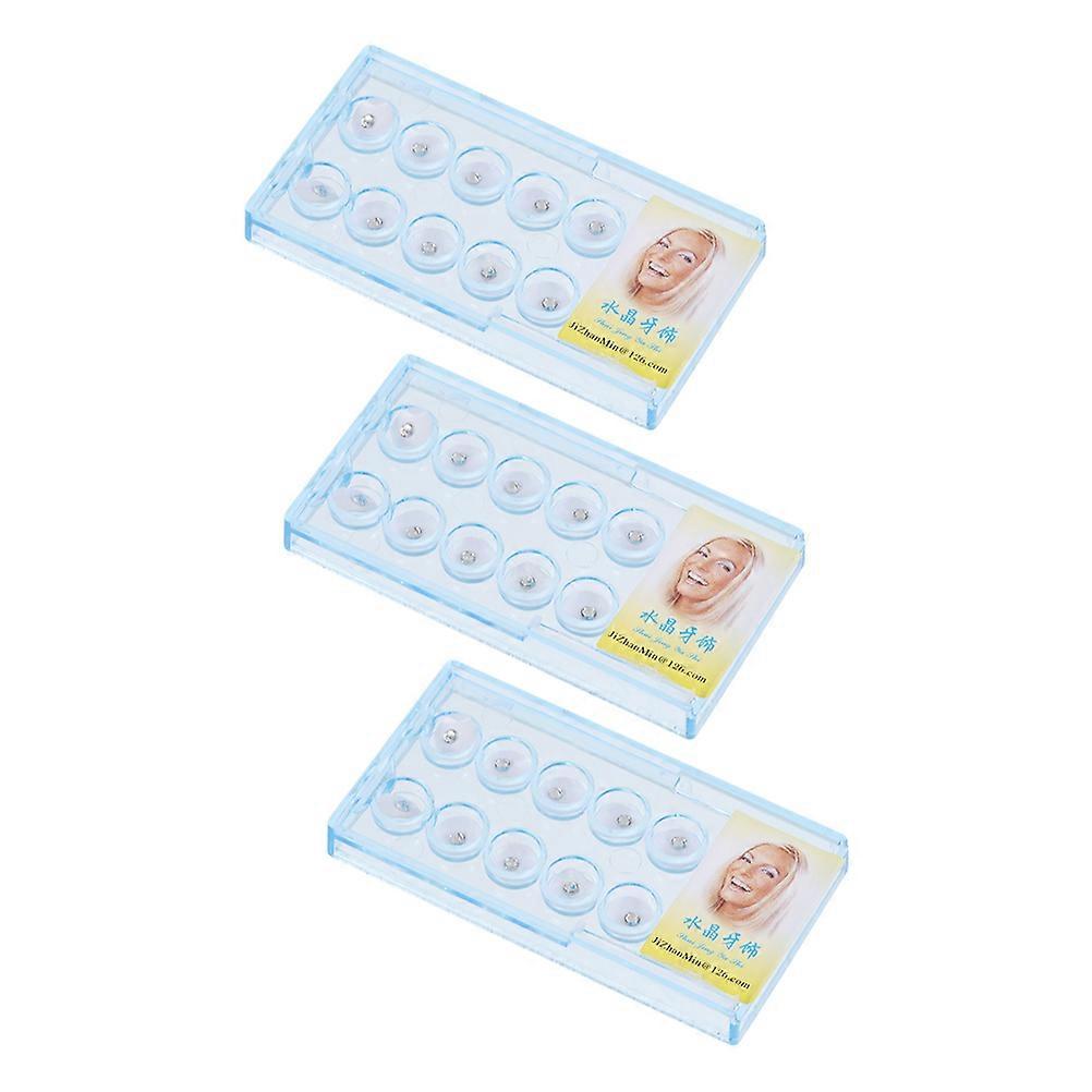 Tooth Charms Square Teeth Accessories Creative Diy Teeth Accessory White Crystal Material 30Pcs