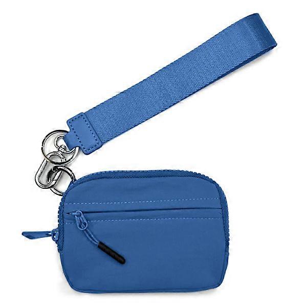 The Iris' Wallet, The Iris Pouch Wristlet, The Iris Card Wallet Key Ring Wallet Dark blue