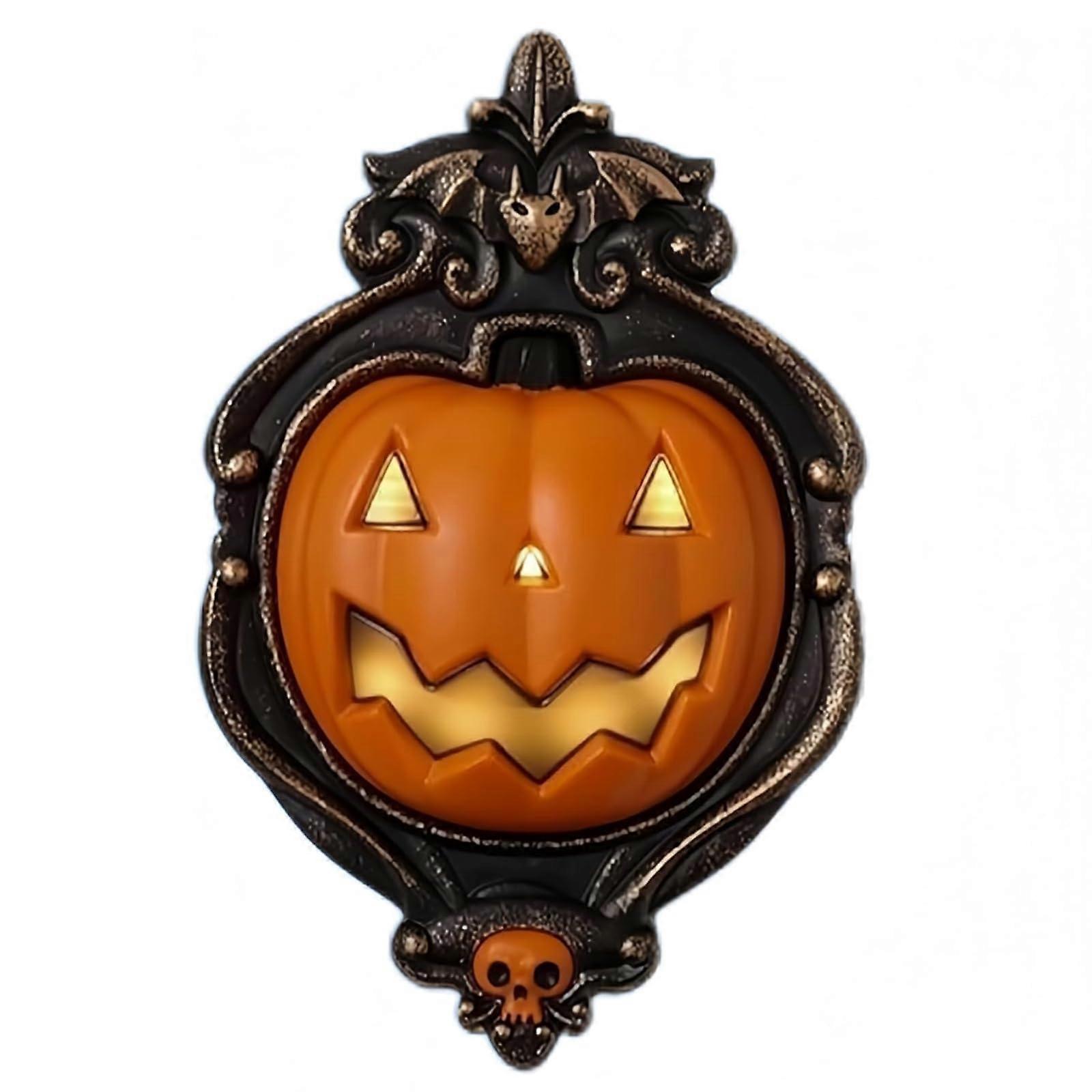 Halloween Doorbell Animated Pumpkin with Lights and Motion Sound WeatherResistant Haunted Decoration