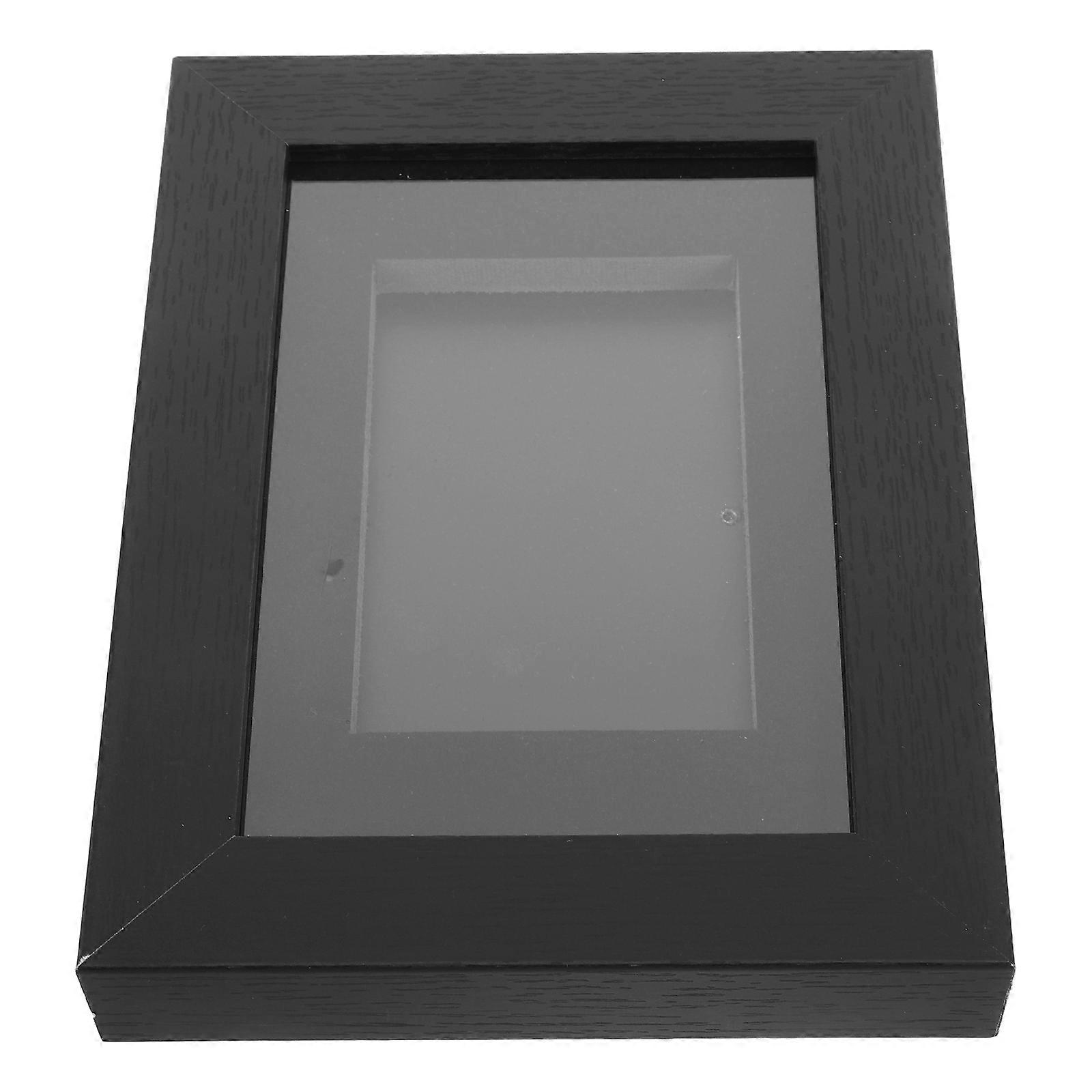 Trading Card Wall Display Case for Collector Use Black Wood Frame