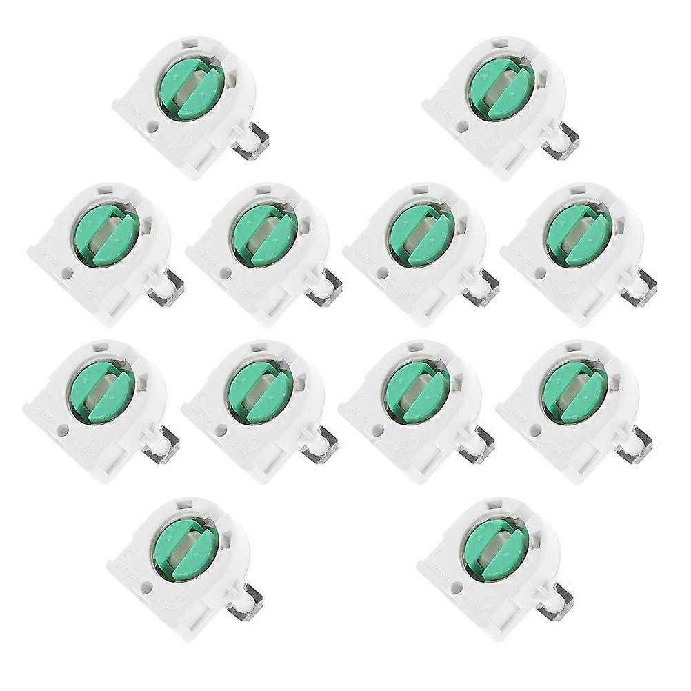 Fluorescent Tube Holder Light Base for Lighting Use 12Pcs Socket