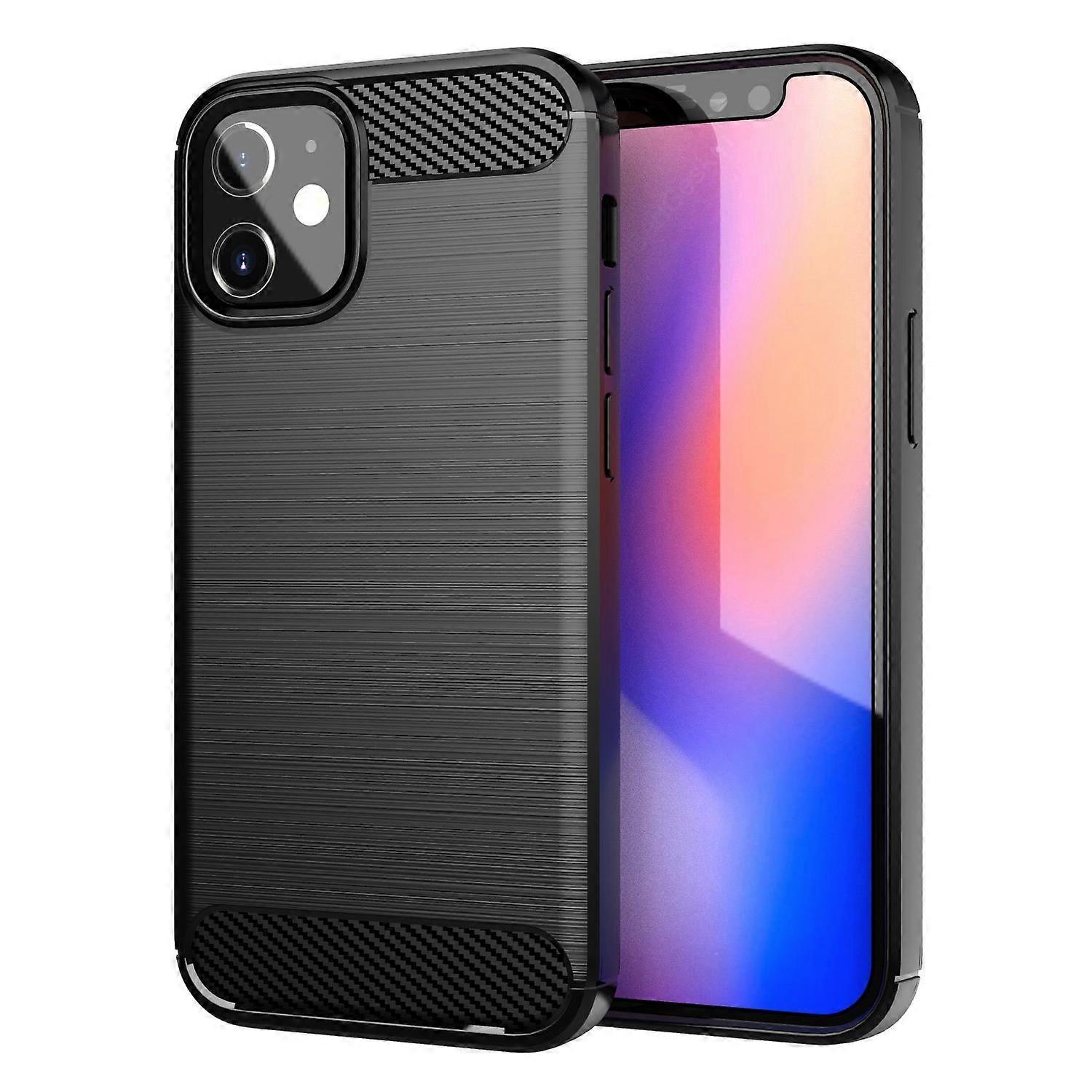 TPU Protective Case iPhone 12 MINI Case - Carbon Look