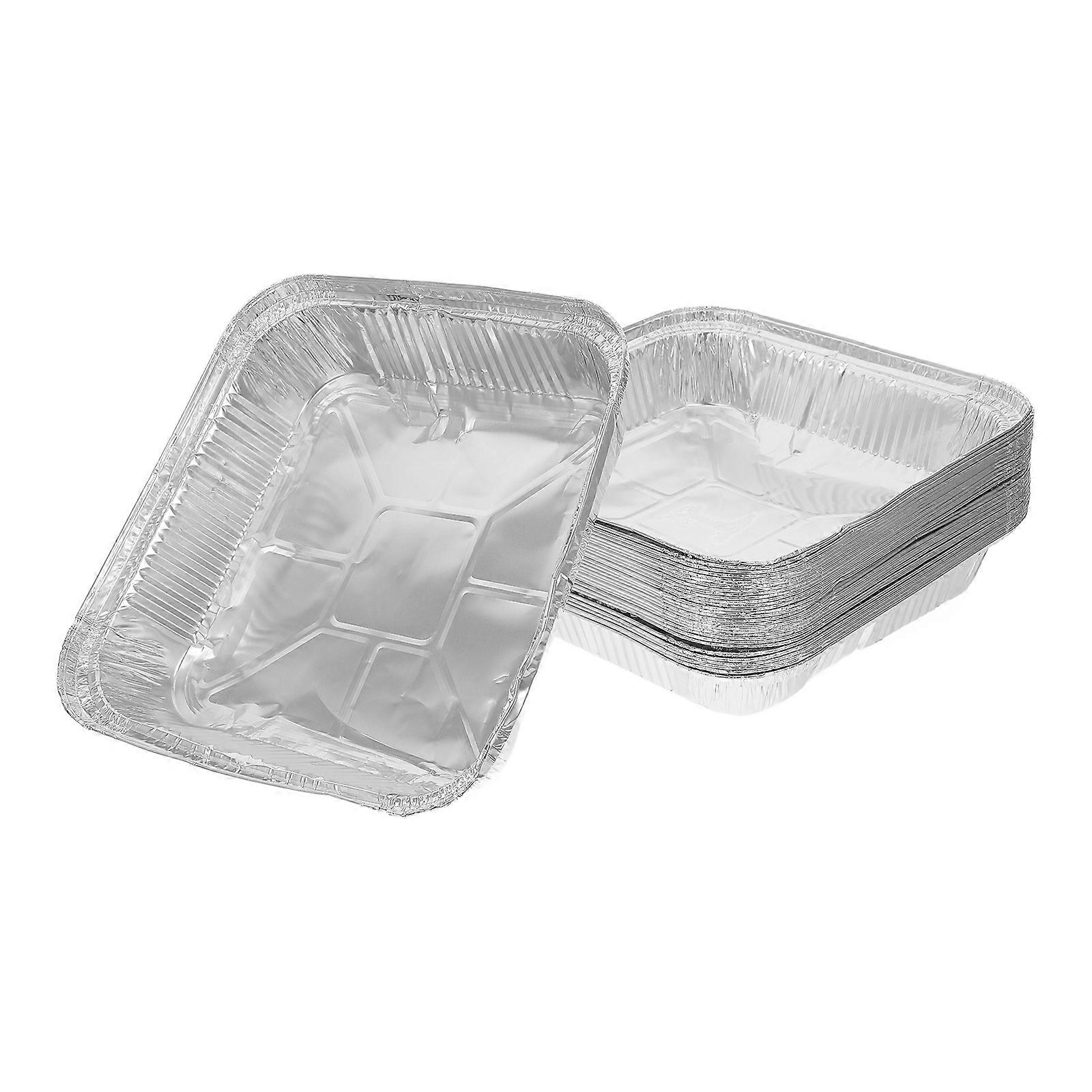 Aluminum Foil Baking Pans for Cooking 30Pcs Silver