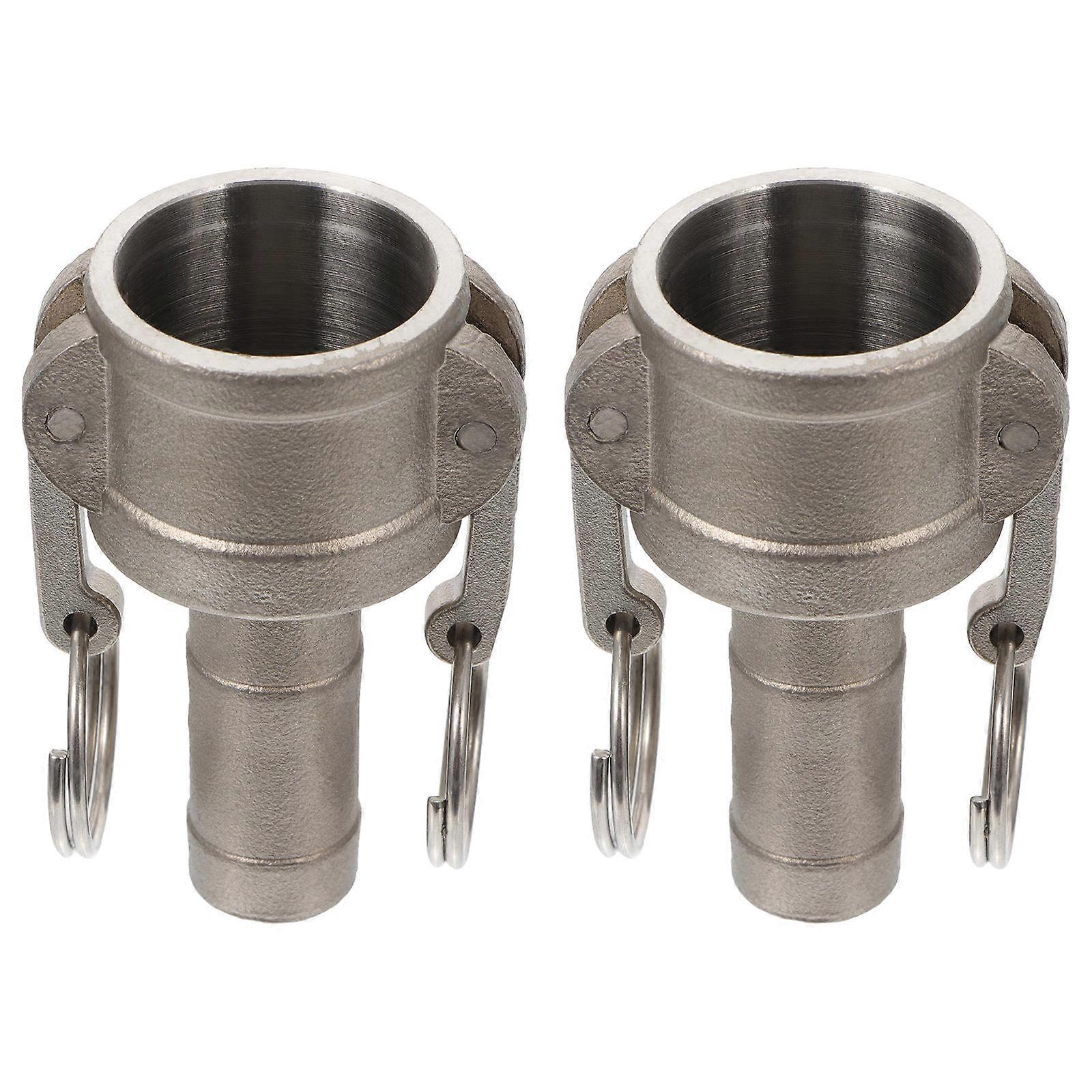 Stainless Steel Hose Fitting Adapter Camlock Quick Coupling 2Pcs