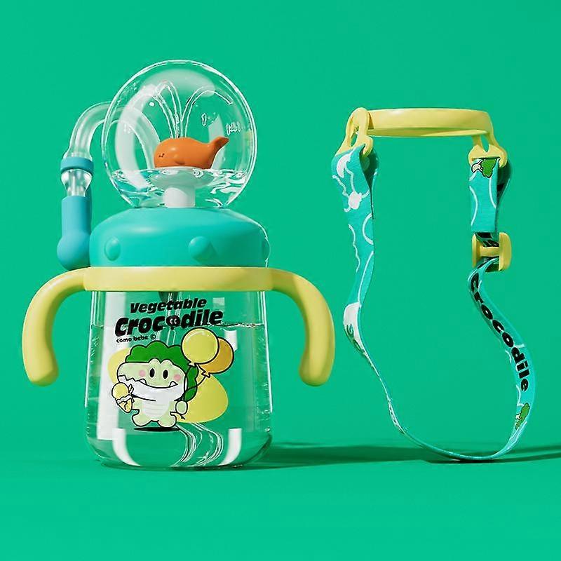 ��COMOBEBE��10oz Spill-Proof Tritan Rocket Ship & Whale Fountain Sippy Cup �C BPA-Free, Soft Straw, Fun Spray Design, Dishwasher Safe, Perfect 