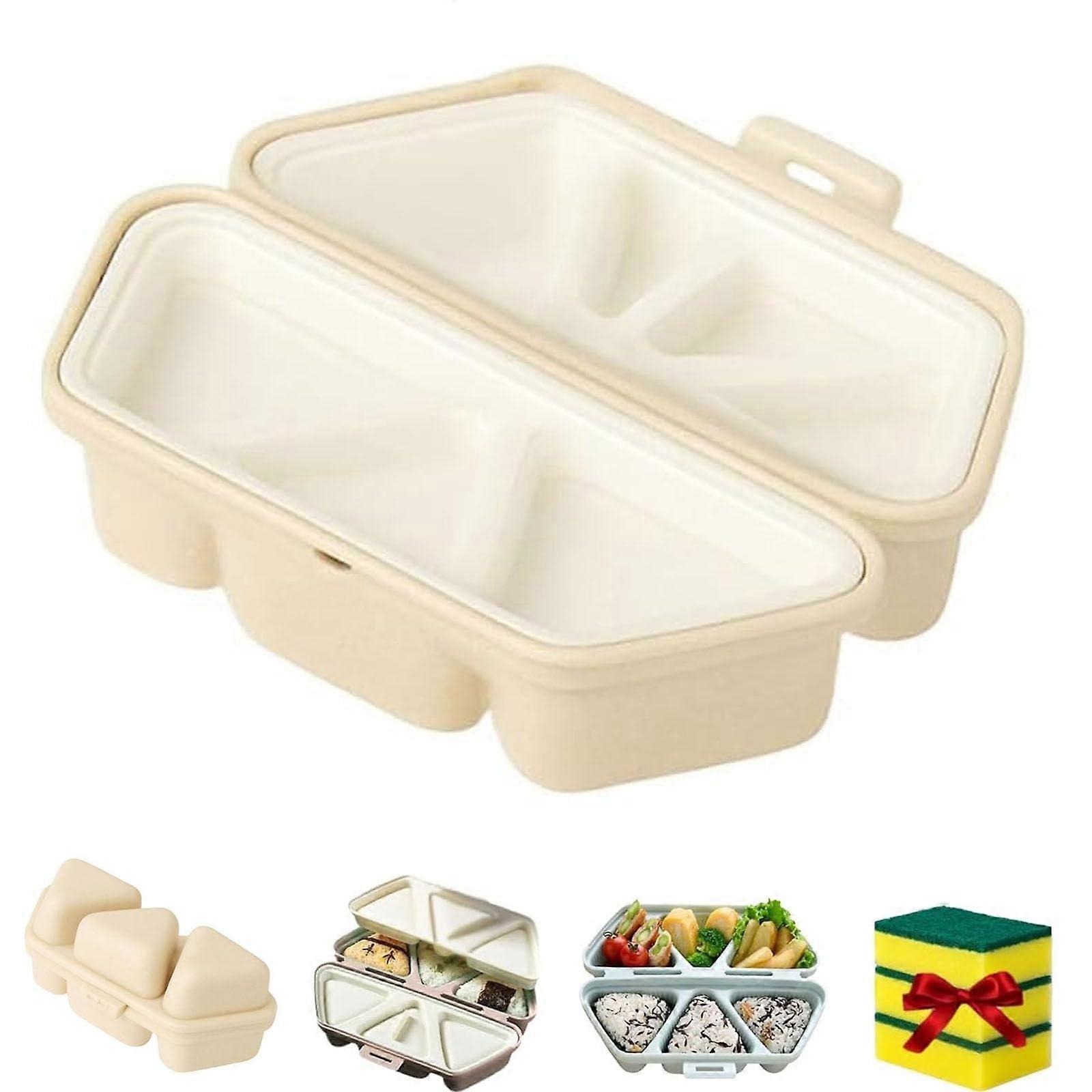 6 in 1 Onigiri Mold Triangle Rice Ball Maker for Sushi Musubi with Instant Press and Storage