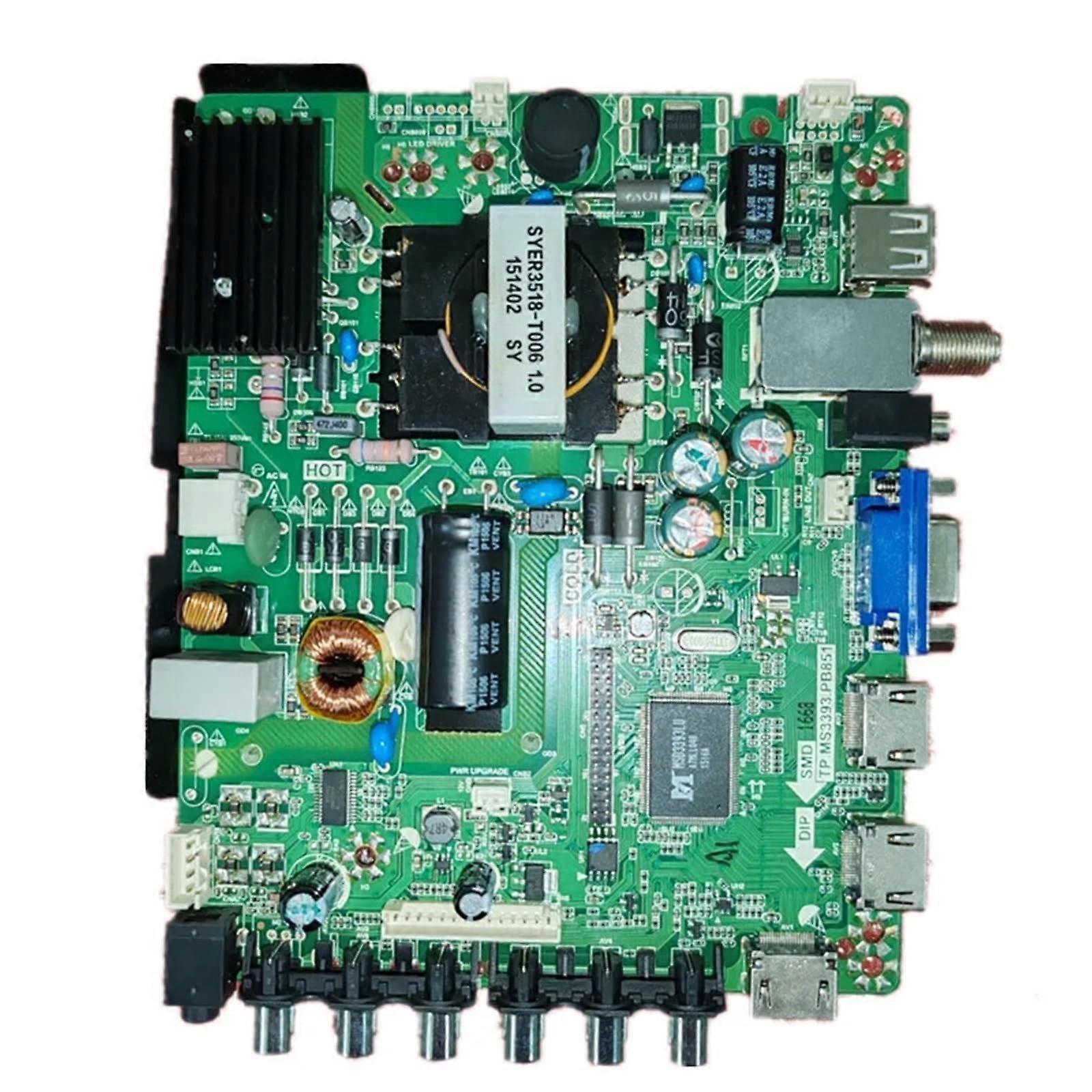 TP.MS3393.PB851 TV Motherboard Replacement for 1366x768 LED Screen ST3151A047 Restore Function