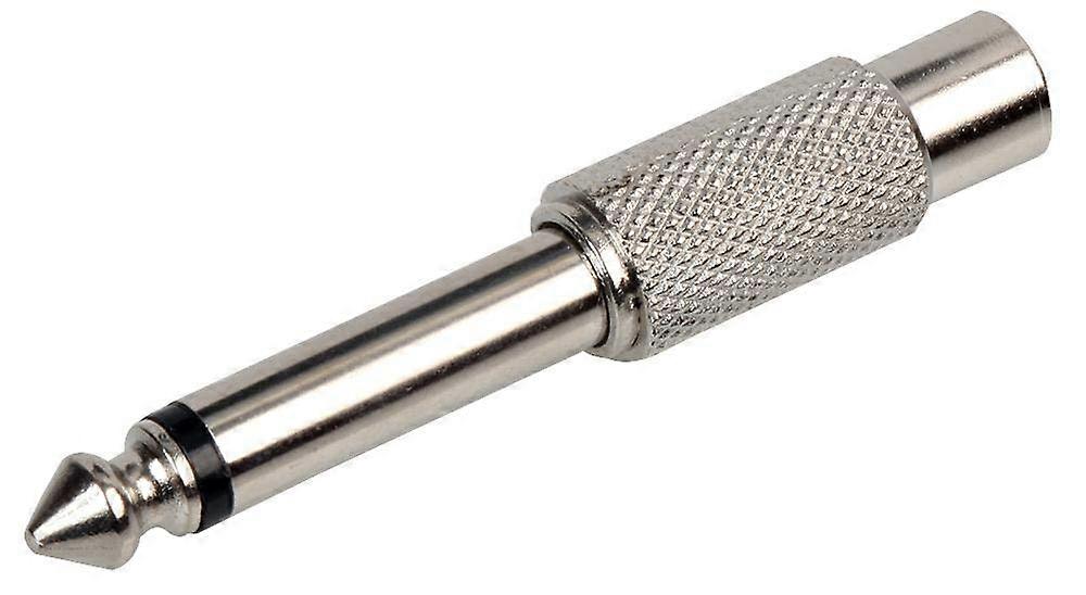 Phono Socket To 6.35mm Mono Jack Plug Adaptor For Audio Equipment And Musical Instruments