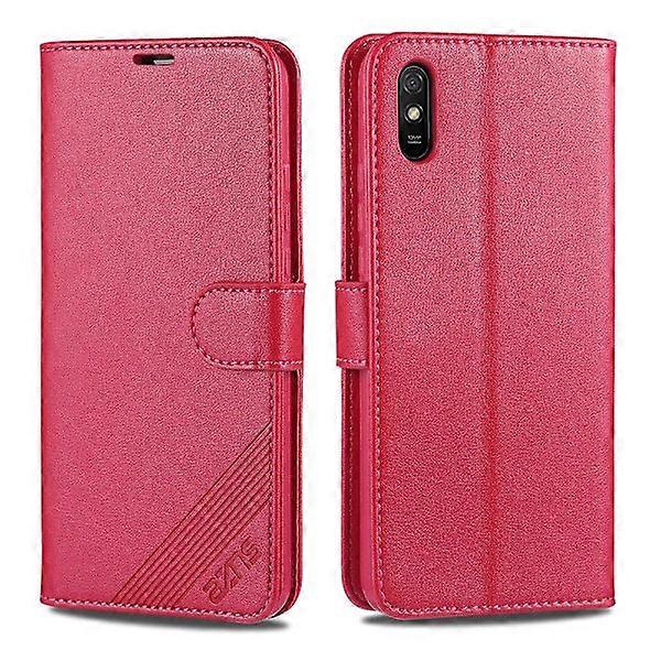 Compatible with Xiaomi Redmi 9AT - Protective Practical Wallet Case Red