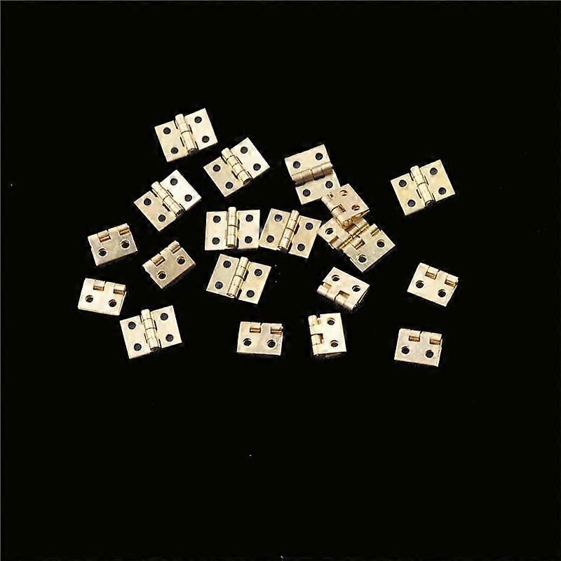 20Pcs Mini Brass Plated Hinge Small Decorative Jewelry Cigar Box Hinges