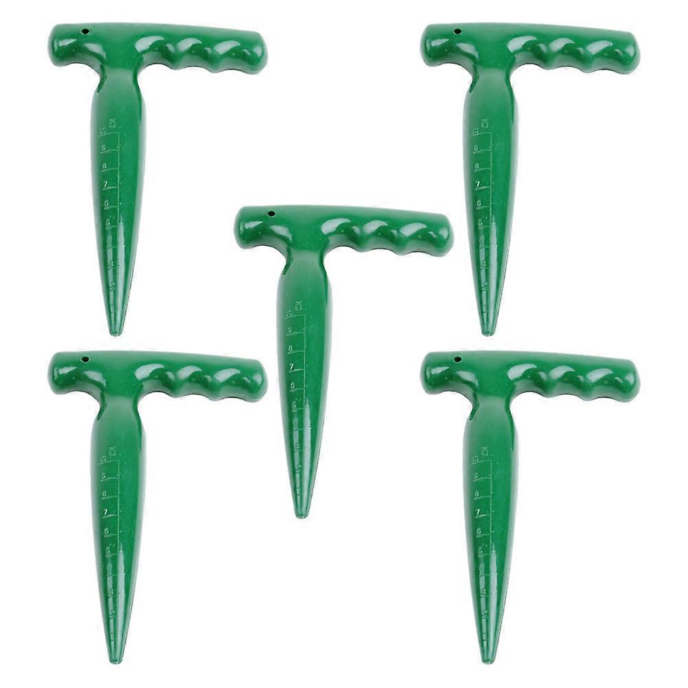 Garden Dibber Soil Dibber Plastic Tool for Planting Green Set
