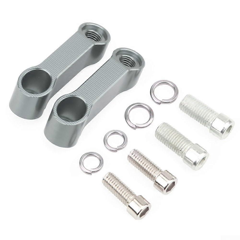 Motorcycle Mirror Extension Bracket Adapter with Mounting Screws Titanium Aluminum Alloy Universal