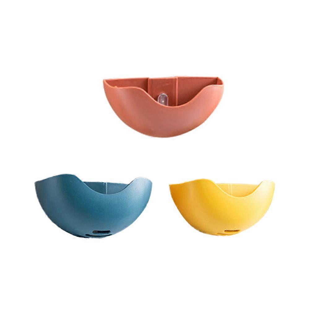 Soap Box Wall Mount Soap Rack for Draining Use with 3Pcs Set