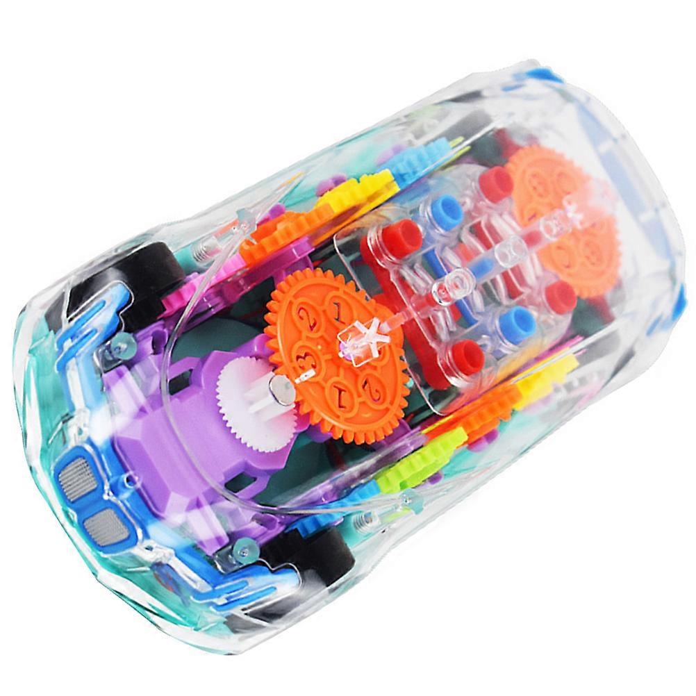 Electric Toy Car Musical Light Function Colorful Transparent Body
