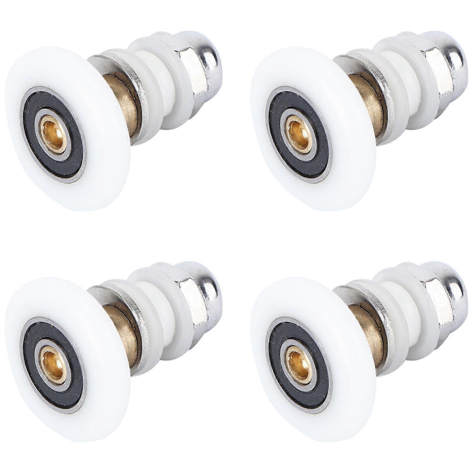 Replacement Shower Door Roller Plastic Cover Bathroom Accessories Spring Loaded Action 4Pcs