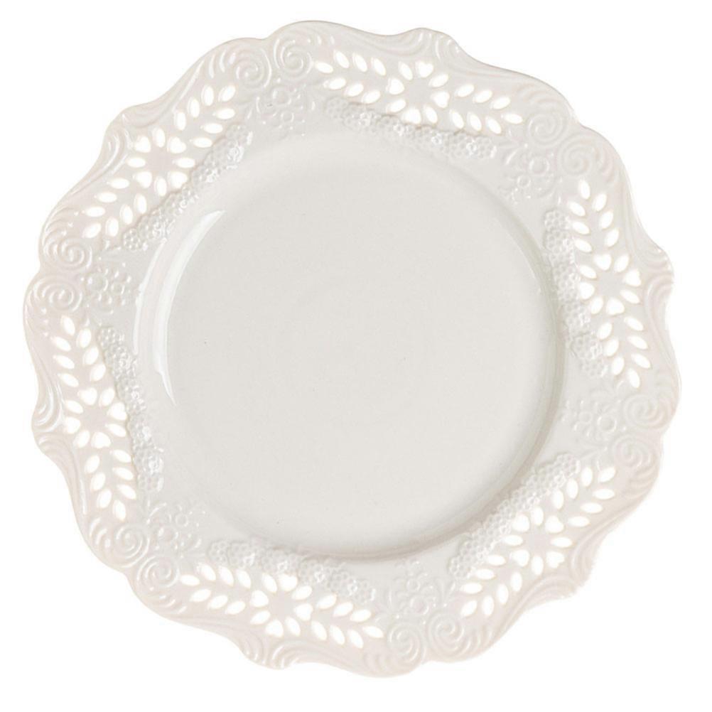 Creative Ceramic Plate for Dinner Serving 1Pcs White Household Dessert Plate