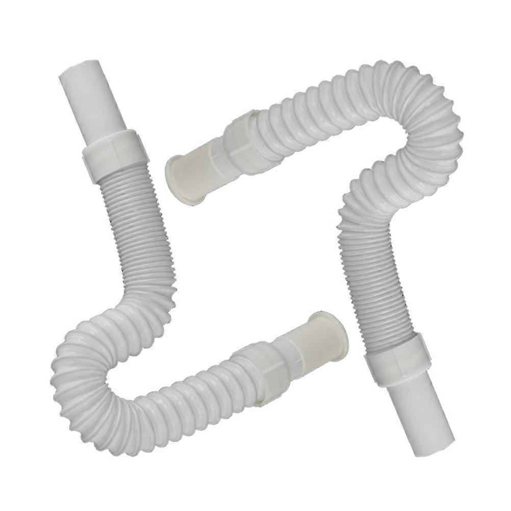 White Plastic Telescopic Water Drain Hose for Basin Use