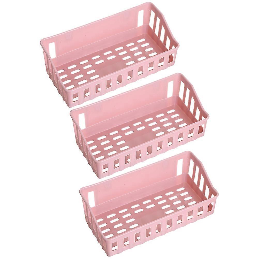 Pink Wall Storage Shelf Bathroom Rack for Storage Use 3Pcs Set