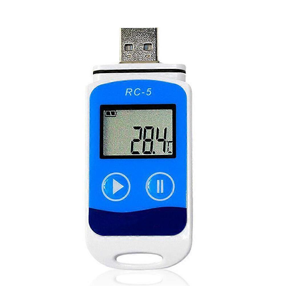 Temperature Logger Digital USB Temperature for Recording Use Blue