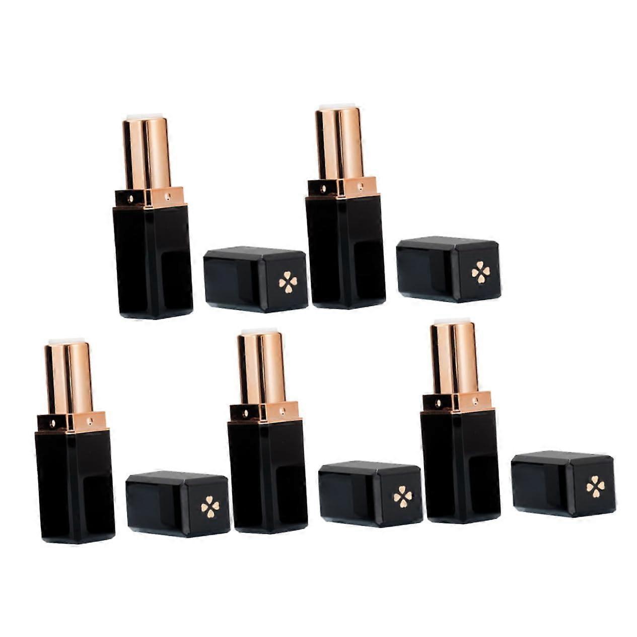 6pcs Refillable Lipstick Tubes Empty Lip Balm Containers Compact Travel Size for DIY Makeup
