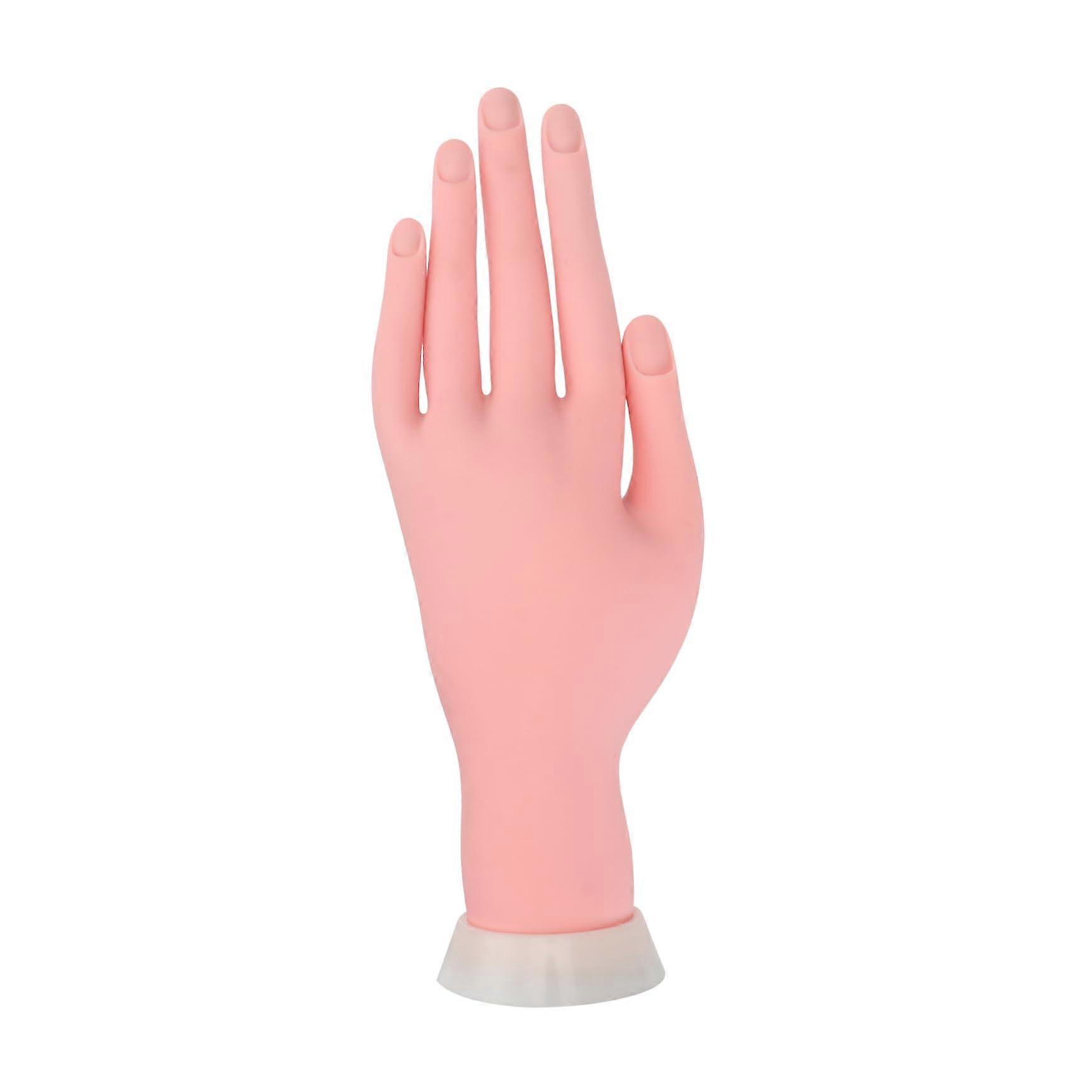 Nail Practice Hand with Realistic Movable Fingers and Insertable Nail Tips for Nail Art Training