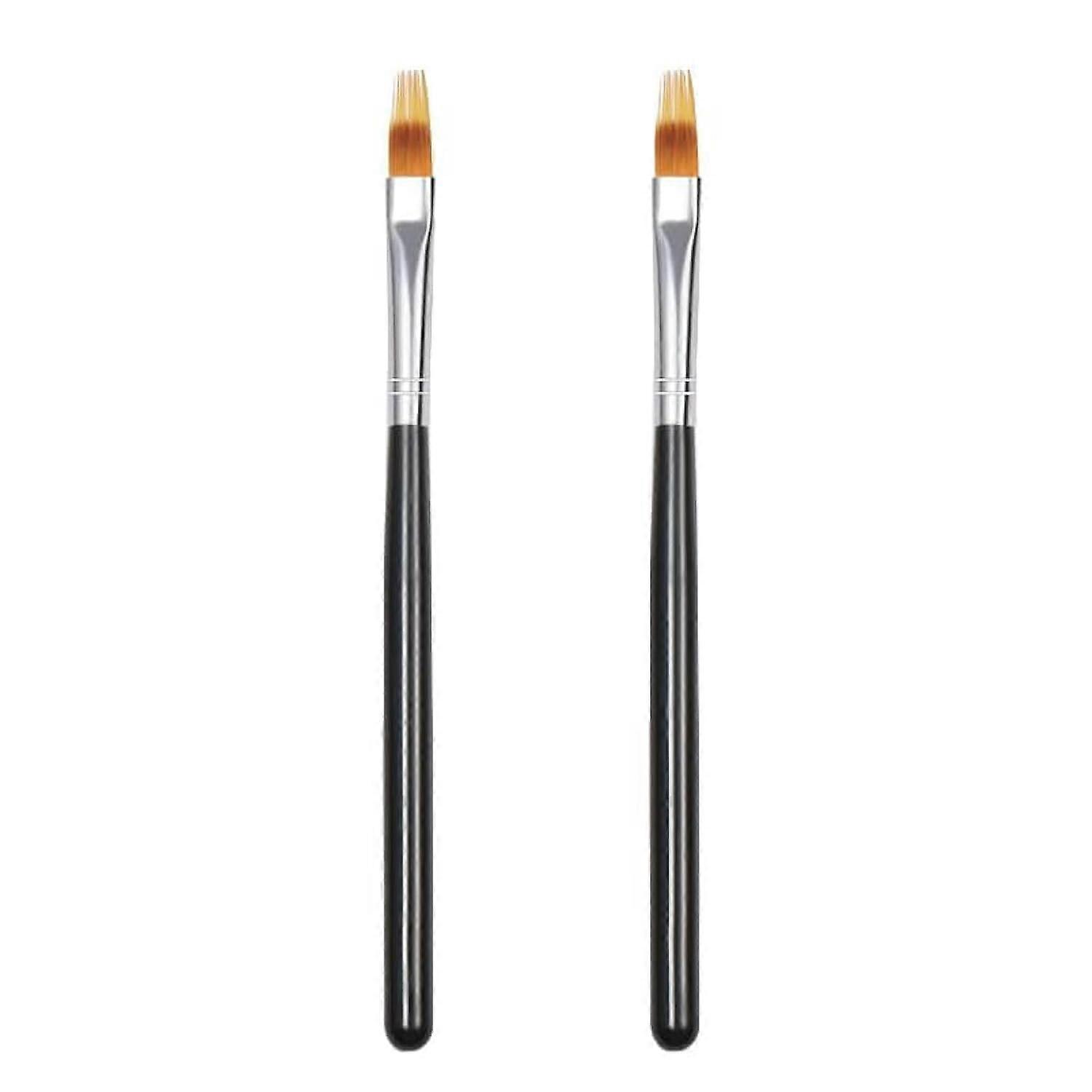 Ombre Nail Brush Set for Smooth Gradient Blending with Durable Acrylic Handle, 2 Black Brushes