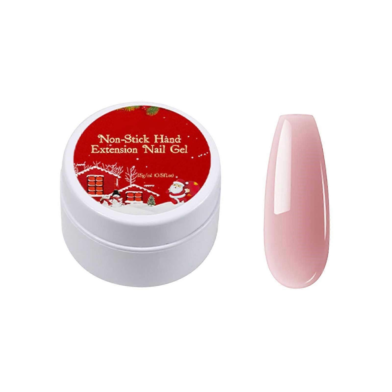 Solid Builder Gel for Nail Extensions, Nonsticky Easy Sculpting, Clear/White/Nude, Quick Curing