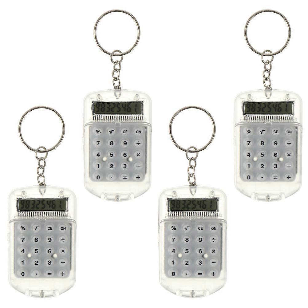 Mini Students Calculator Keychain Portable Calculator for Calculating 8Pcs