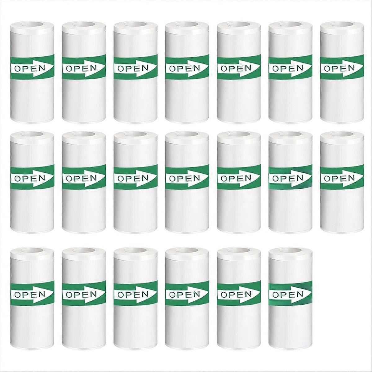 20PCS Mini Printer Paper, Self-Adhesive, Black on White, 5.7 x 2.5cm