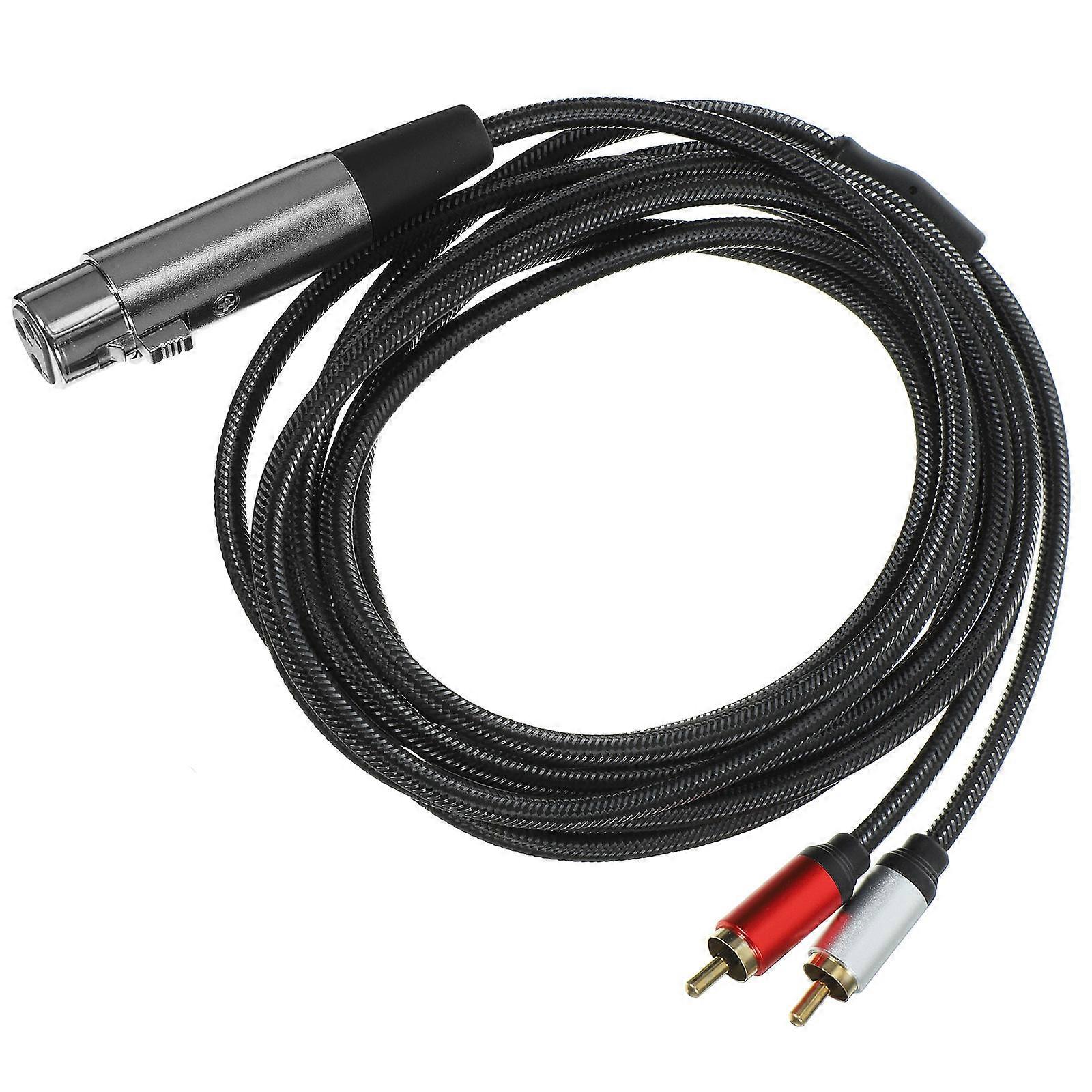 Practical Audio Transferring Cable for Guitar 3 Pin Microphone Cable 2Pcs