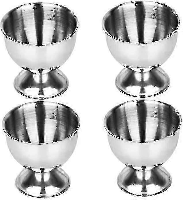 Egg Cup Holders Egg Tray For Hard & Soft Boiled Eggs Holders Kitchen Tool (2sets, Silver) cy