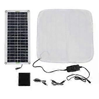Solar Electric Heating Blanket för vinter husdjur Varm Pad Utomhus Camping Protable Stol Varmare Pad 12V 50W Solpanel
