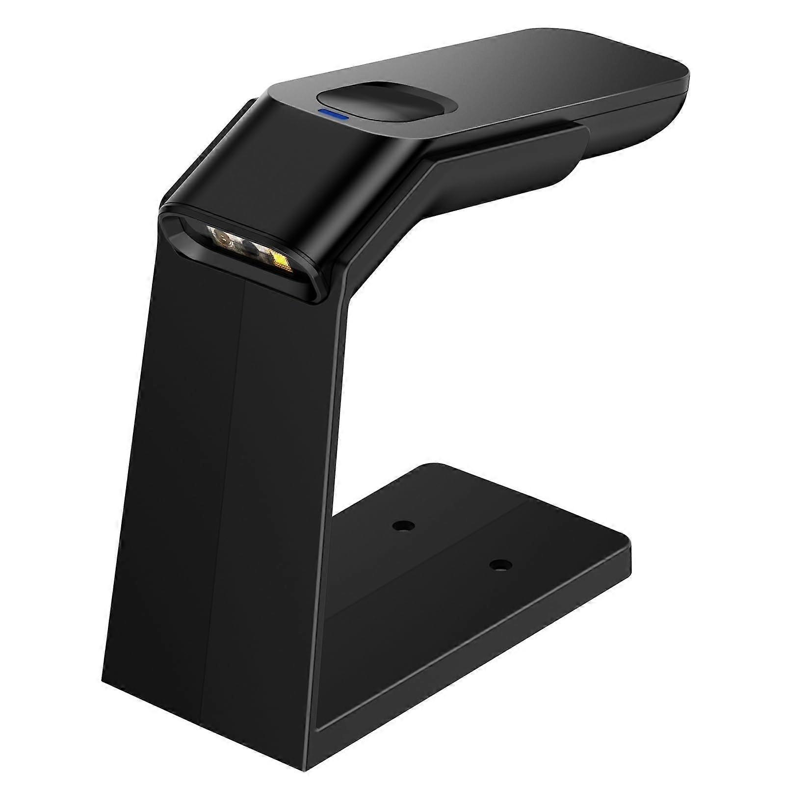 Wireless Barcode Scanner with Stand, Dual Modes, Rechargeable for POS and Inventory