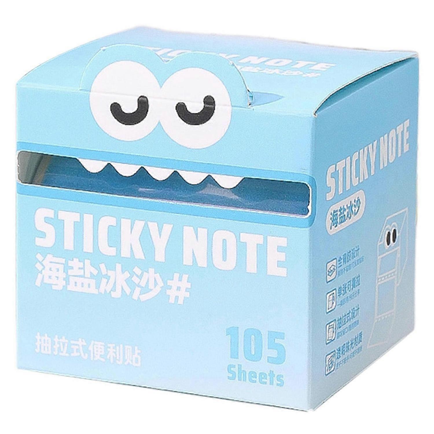 Cartoon Monster Pull-Out Sticky Notes - Dopamine-Colored School Office Memo Pads for Notes & Marking