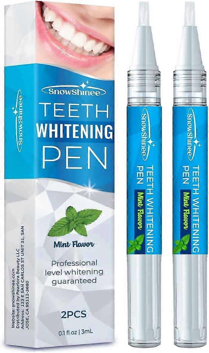 Teeth Whitening Pen Refill Pack with Professional Gel for Sensitive Teeth, TravelFriendly 2 Pack