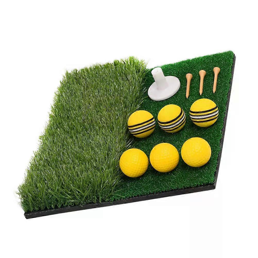 Golf Hitting Mat PP Nylon Grass EVA Material Foldable Practice Pad Cushion Lawn Aid Golfing Skill Training