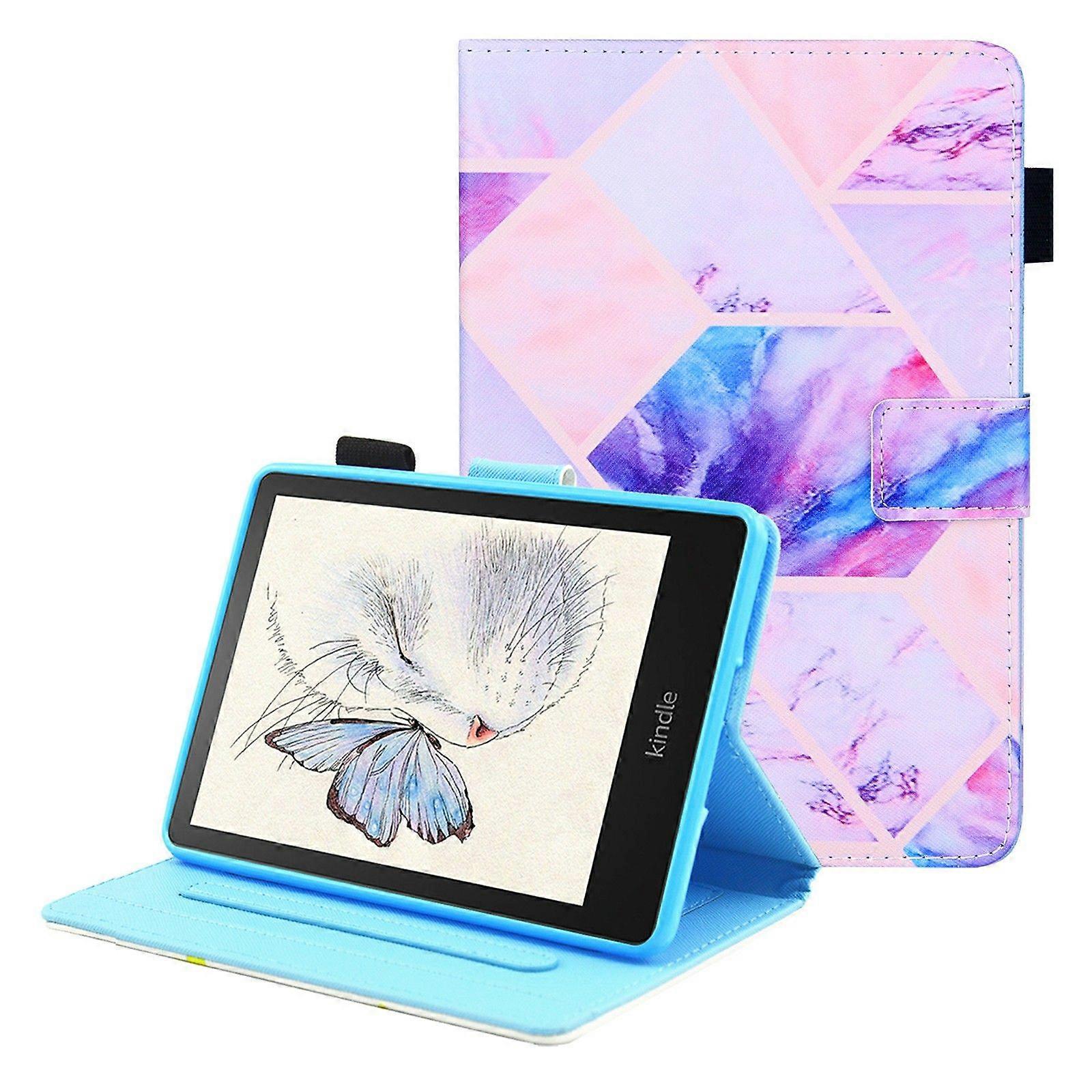 Foldable Stand Card Slots Design Pattern Printing Full Protection Leather Case Cover for Amazon Kind