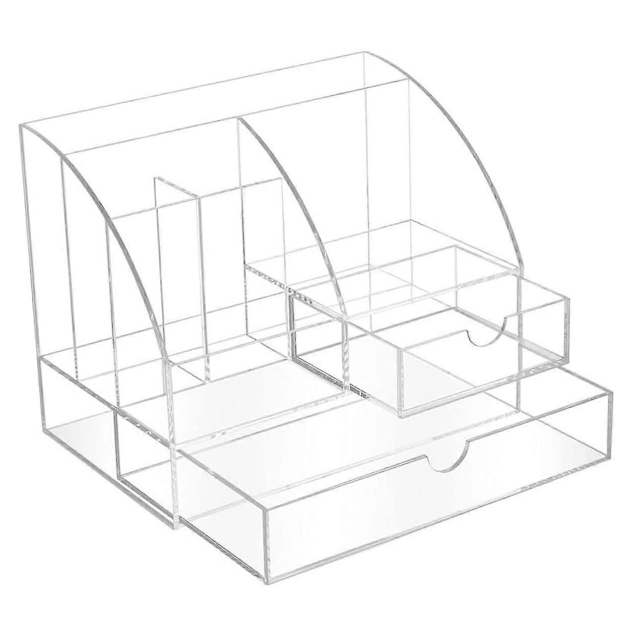 Acrylic Desk Organizer MultiPurpose Clear Storage Box for Office Stationery and Makeup