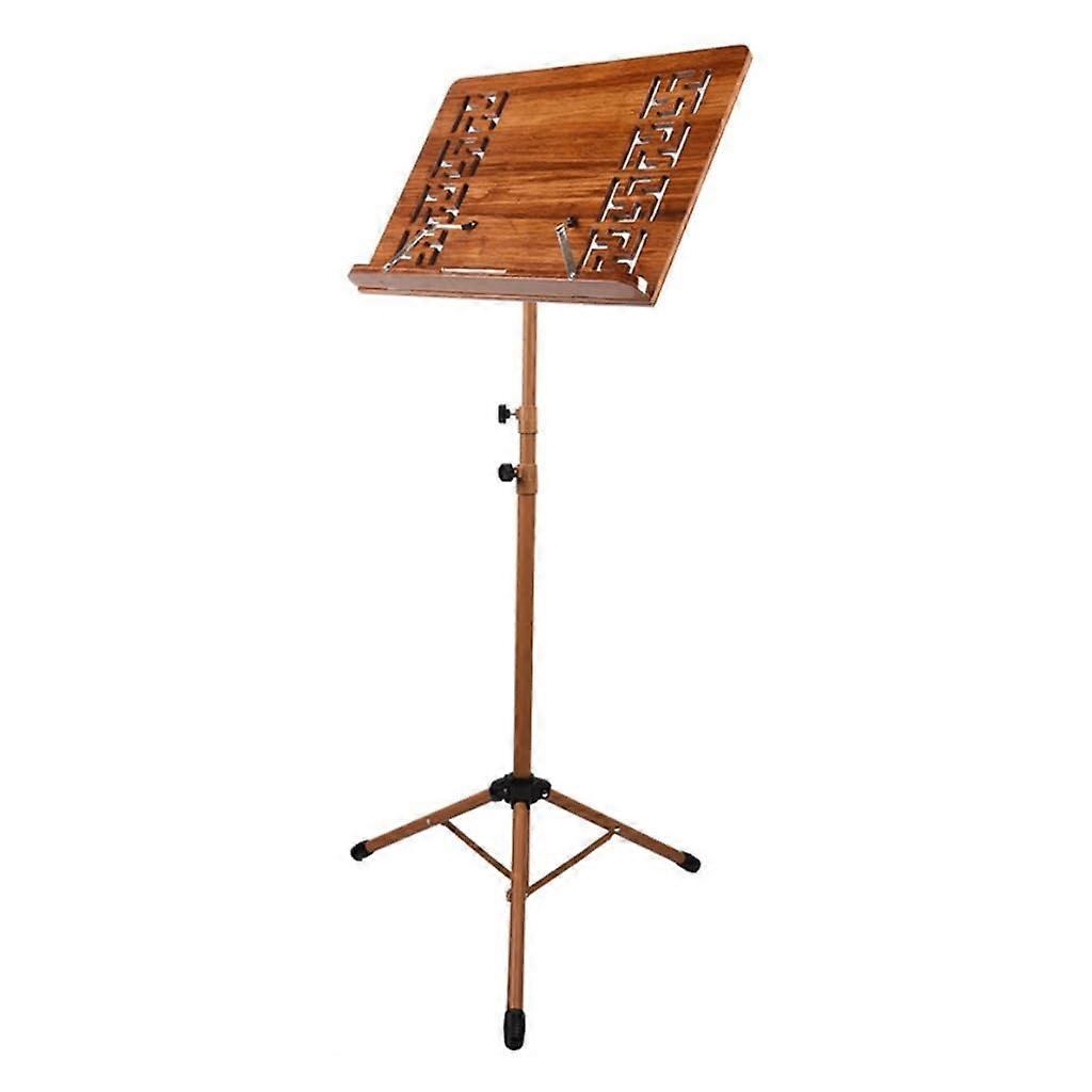 Adjustable Foldable Music Stand with Solid Wood Bamboo Design for Violin and Desktop Use