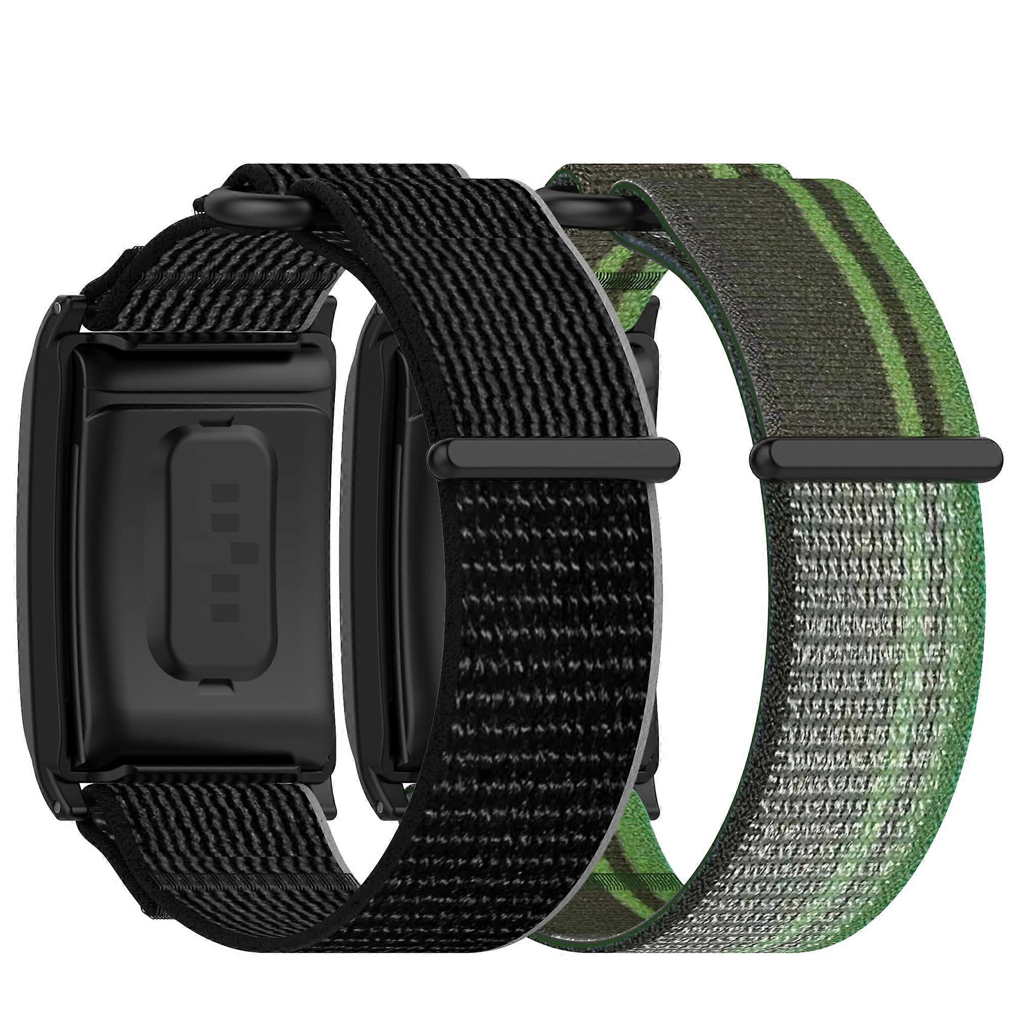 Adjustable Breathable Nylon Braided Replacement Band Strap for WHOOP 4.0 Activity Tracker Black Green