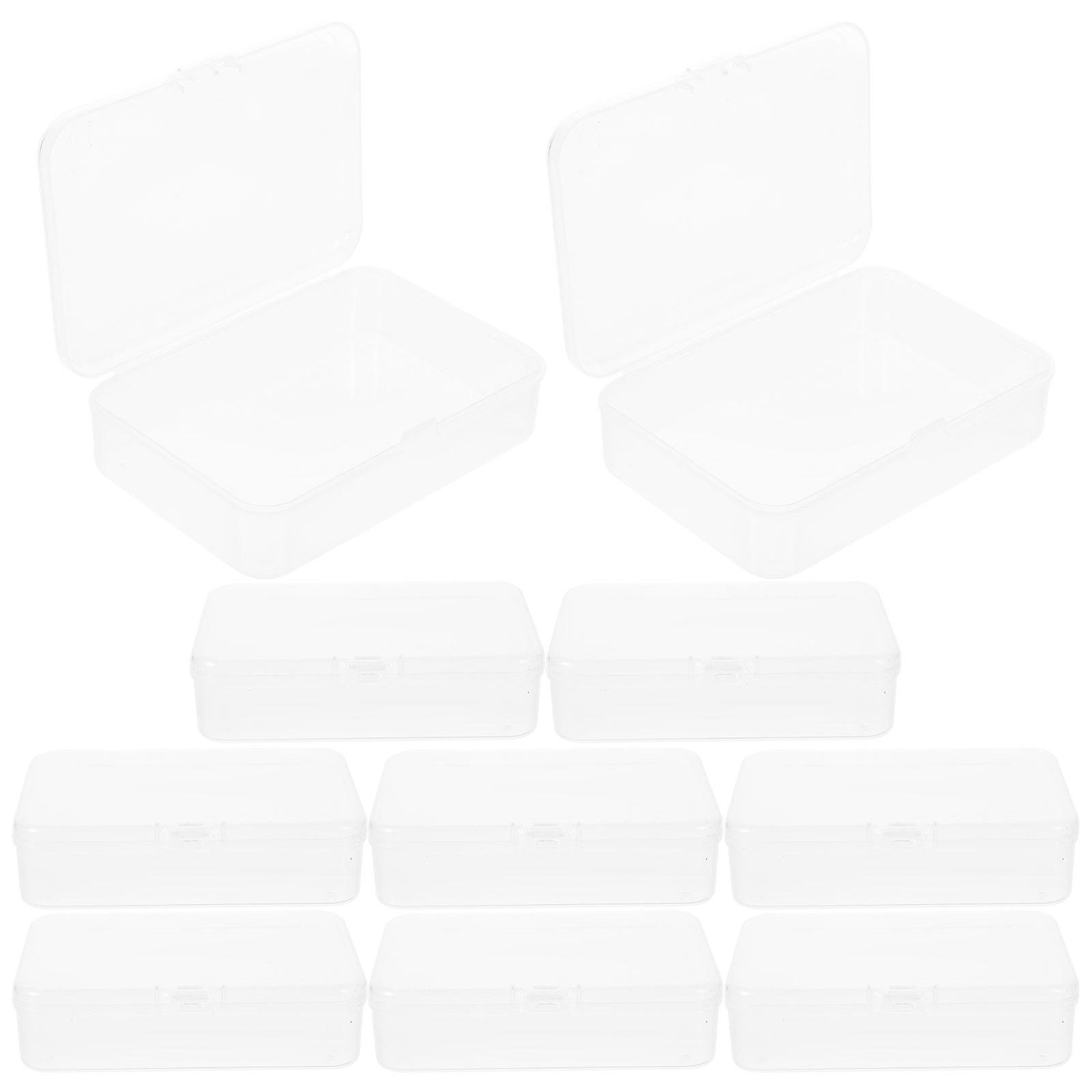 Clear Playing Card Case Durable Plastic Holder for Storage 10Pcs Transparent Boxes