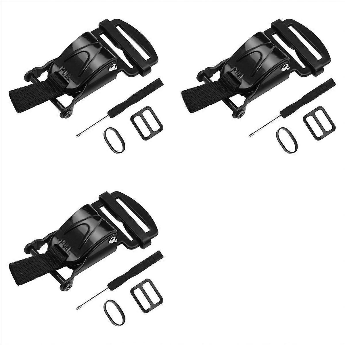 Helmet Quick Release Buckle Replacement Kit, Ratcheted Helmets black