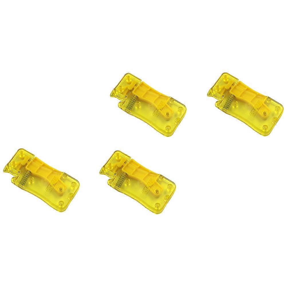 Yellow Embroidery Needle Threader for Home Sewing 4Pcs Plastic Hand Tool