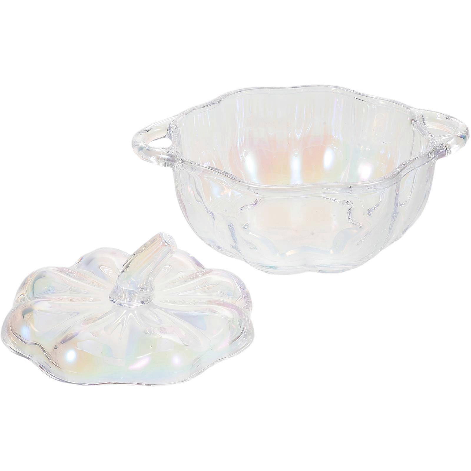 Transparent Glass Pumpkin Candy Jar for Candy Storage