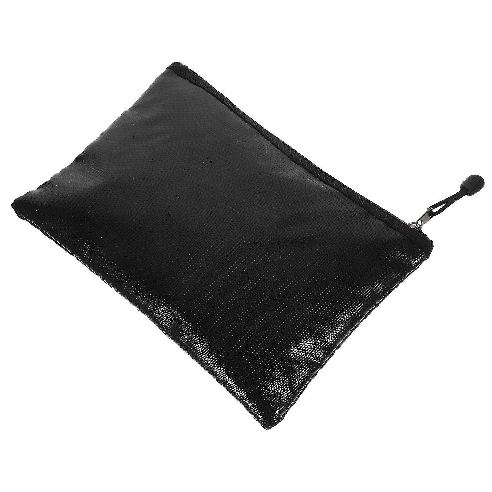 Waterproof Documents Bag for Storage Use 1Pcs Fireproof Black Security Bag