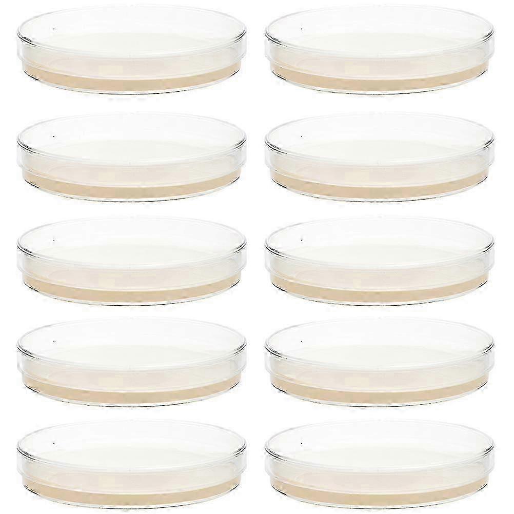 10pcs Pre-poured Agar Plates for STEM Science Experiments - 7cm Diameter