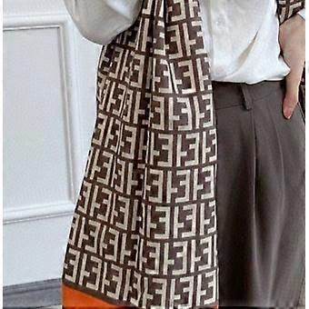 Pxcl Winter Letter Skjerf Kvinners varm hals Imitasjon Kasjmir sjal Khaki Letter Mønster Tykk skjerf